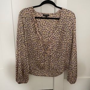 Topshop leopard blouse